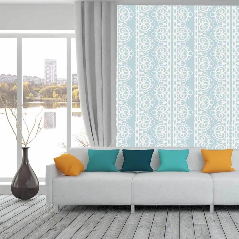 Papel de Parede Adesivo Vintage Azul 84716963 - Papel na Parede
