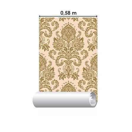 Papel de Parede Adesivo Vintage Bege 215 - Papel na Parede