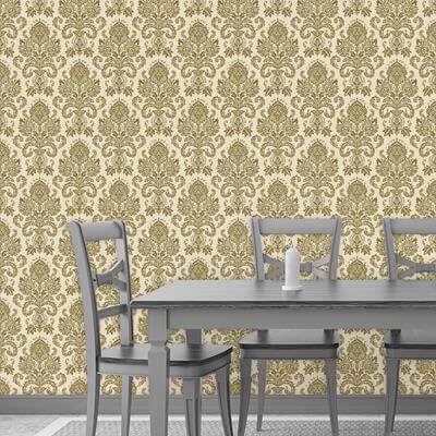 Papel de Parede Adesivo Vintage Bege 215 - Papel na Parede