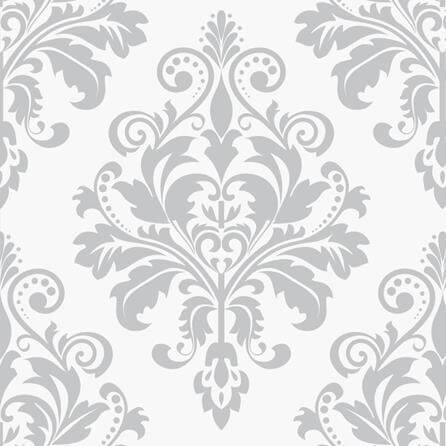 Papel de Parede Adesivo Vintage Branco e Cinza 156237770 - Papel na Parede