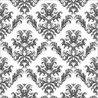 Papel de Parede Adesivo Vintage Branco e Preto 19 - Papel na Parede