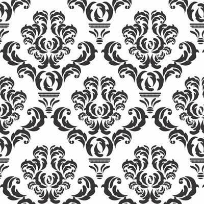 Papel de Parede Adesivo Vintage Branco e preto 814 - Papel na Parede