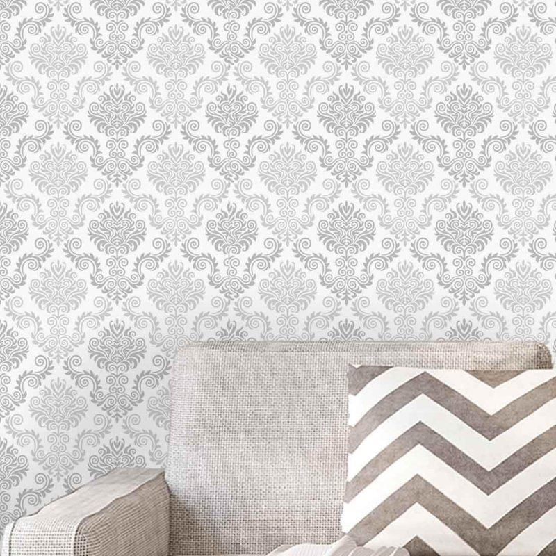 Papel de Parede Adesivo Vintage Cinza 01020 - Papel na Parede