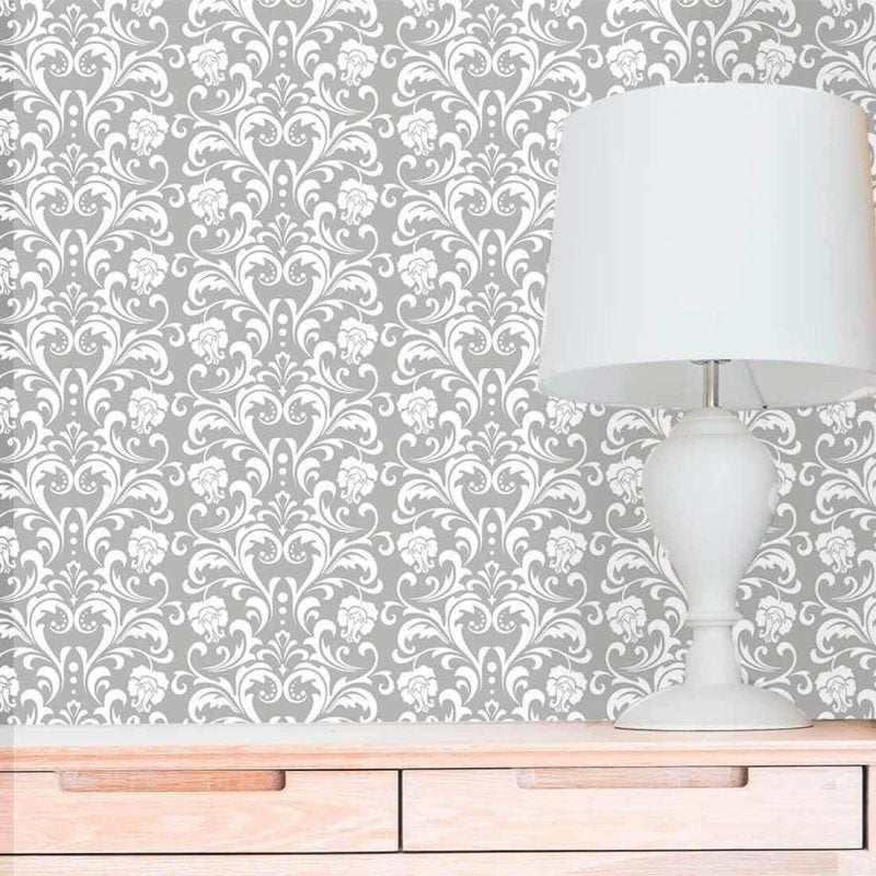 Papel de Parede Adesivo Vintage cinza 211649713 - Papel na Parede