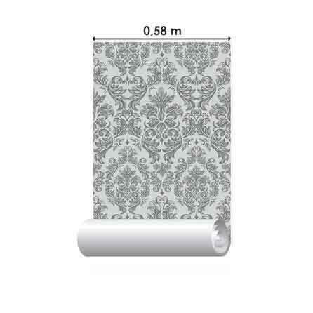 Papel de Parede Adesivo Vintage Cinza 92114489 - Papel na Parede