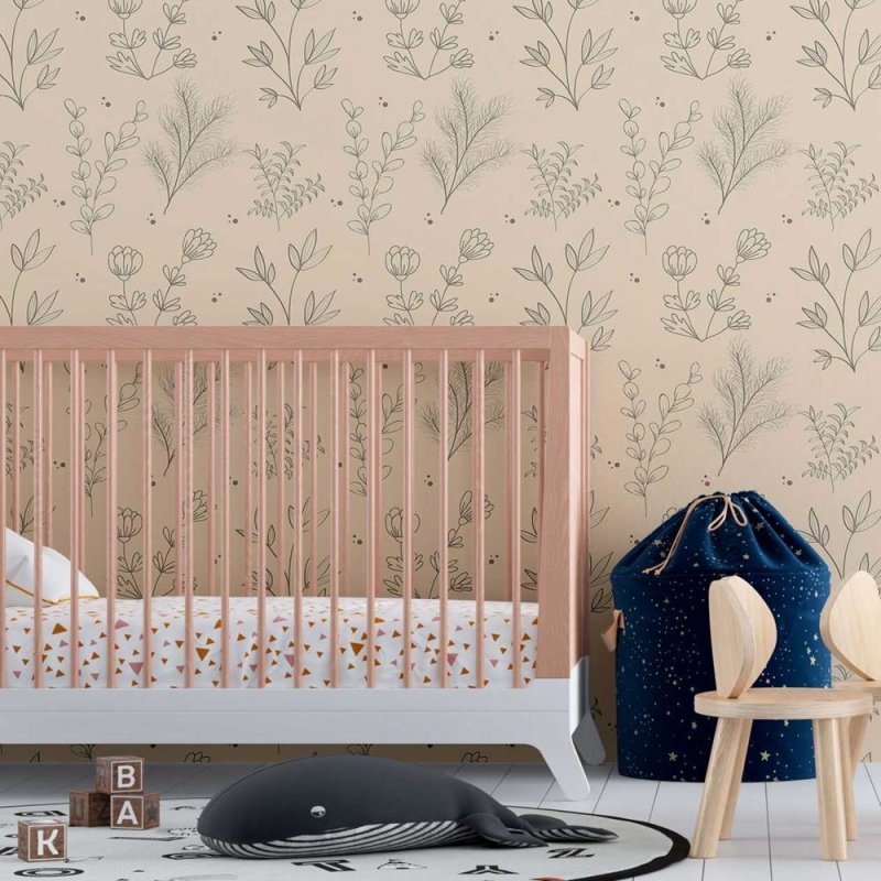 Papel de Parede Adesivo Vintage Floral amarelo N08059 - Papel na Parede