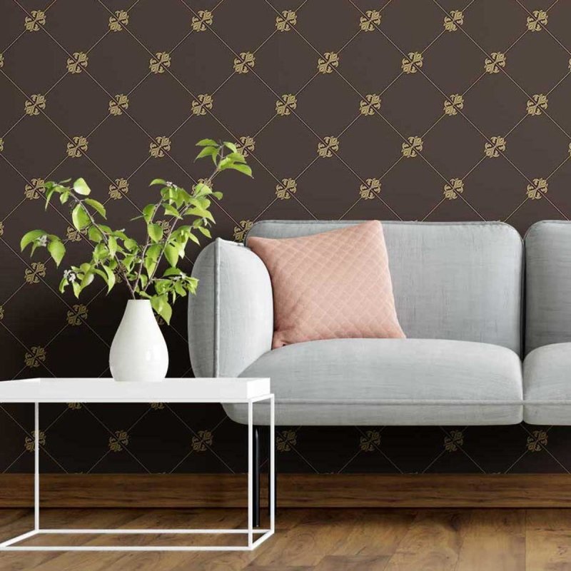 Papel de Parede Adesivo Vintage Geométrico Floral N05271 - Papel na Parede