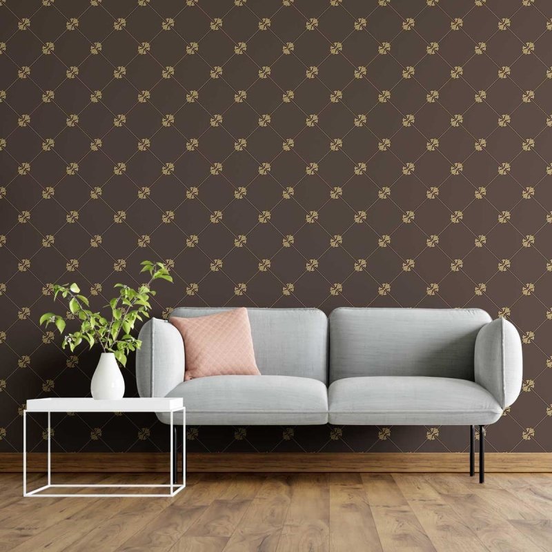 Papel de Parede Adesivo Vintage Geométrico Floral N05271 - Papel na Parede