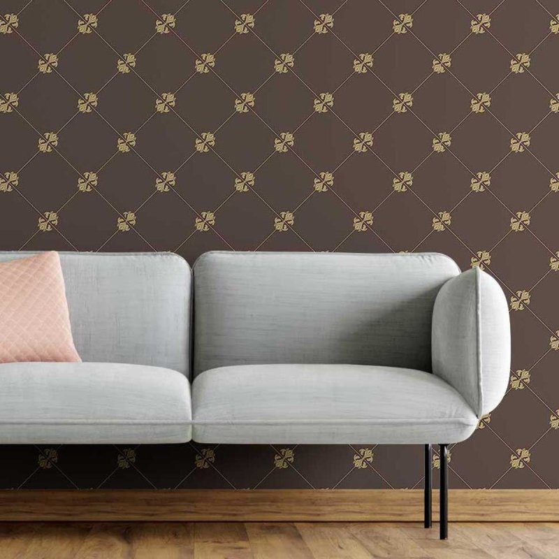 Papel de Parede Adesivo Vintage Geométrico Floral N05271 - Papel na Parede