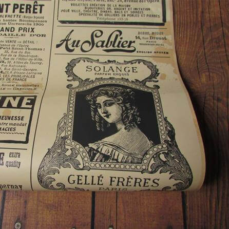 Papel de Parede Adesivo Vintage Jornal 54523 - Papel na Parede