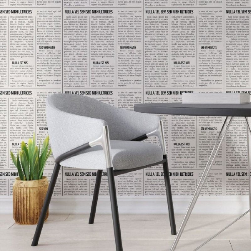 Papel de Parede Adesivo Vintage Jornal N013286 - Papel na Parede