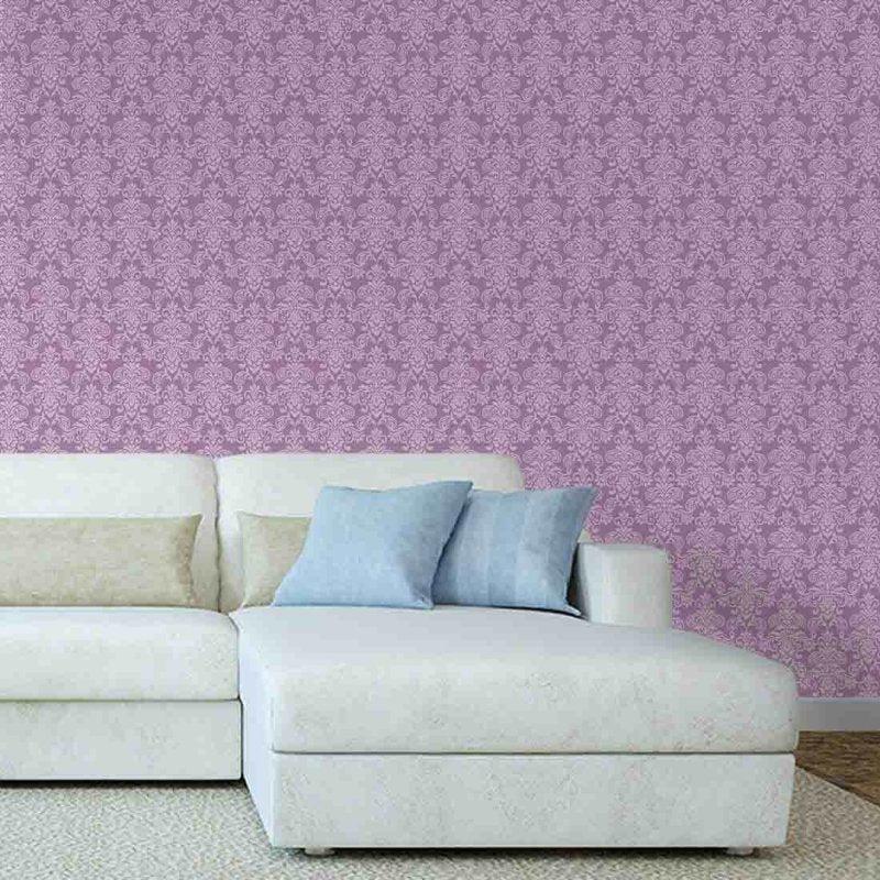 Papel de Parede Adesivo Vintage Lilás 138905234 - Papel na Parede