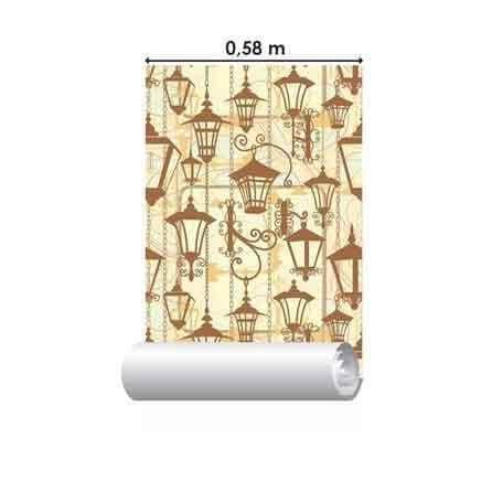 Papel de Parede Adesivo Vintage Luminária 1014 - Papel na Parede
