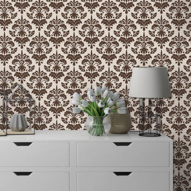 Papel de Parede Adesivo Vintage Marrom 102680915 - Papel na Parede