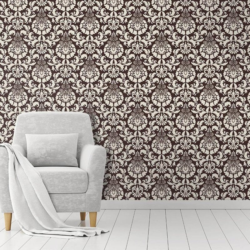 Papel de Parede Adesivo Vintage Marrom e Bege 164876228 - Papel na Parede