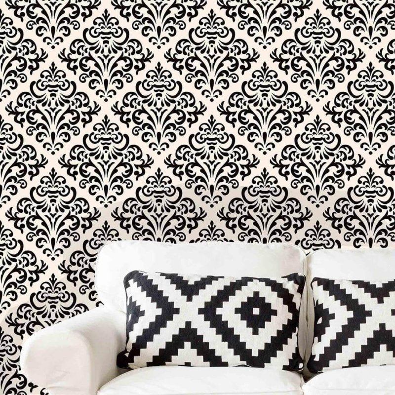Papel de Parede Adesivo Vintage Preto 124026802 - Papel na Parede