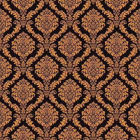 Papel de Parede Adesivo Vintage Preto e Dourado 212 - Papel na Parede