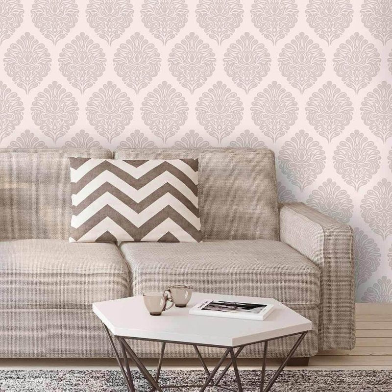 Papel de Parede Adesivo Vintage Romântico Bege 102091489 - Papel na Parede