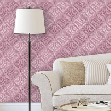 Papel de Parede Adesivo Vintage Rosa 132406511 - Papel na Parede