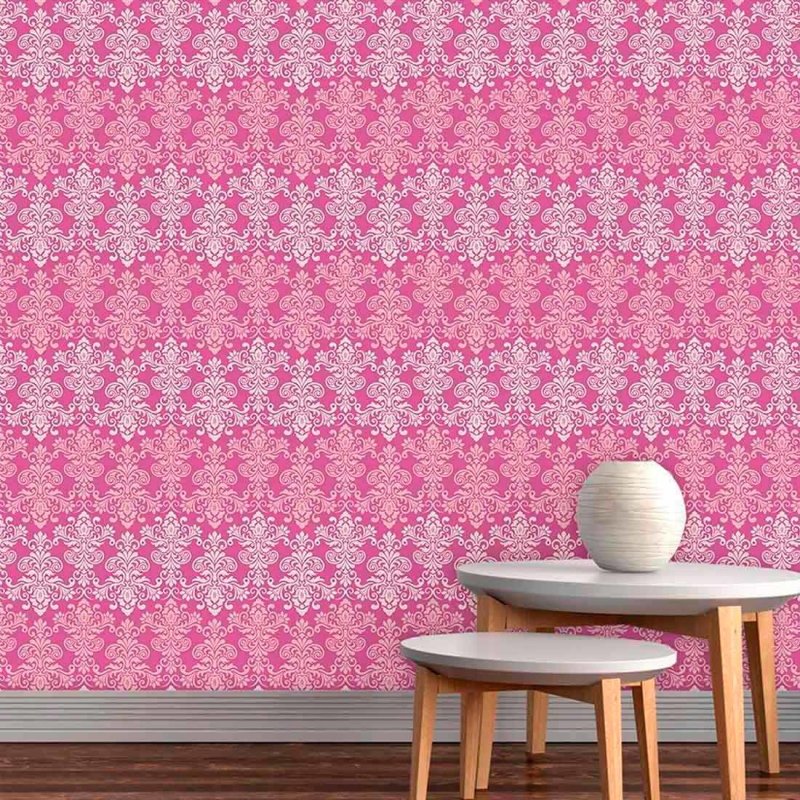 Papel de Parede Adesivo Vintage Rosa 137706521 - Papel na Parede