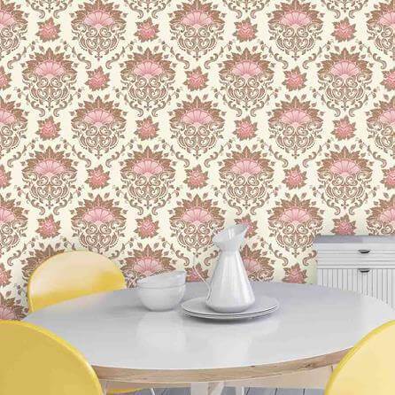 Papel de Parede Adesivo Vintage Rosa 138510062 - Papel na Parede