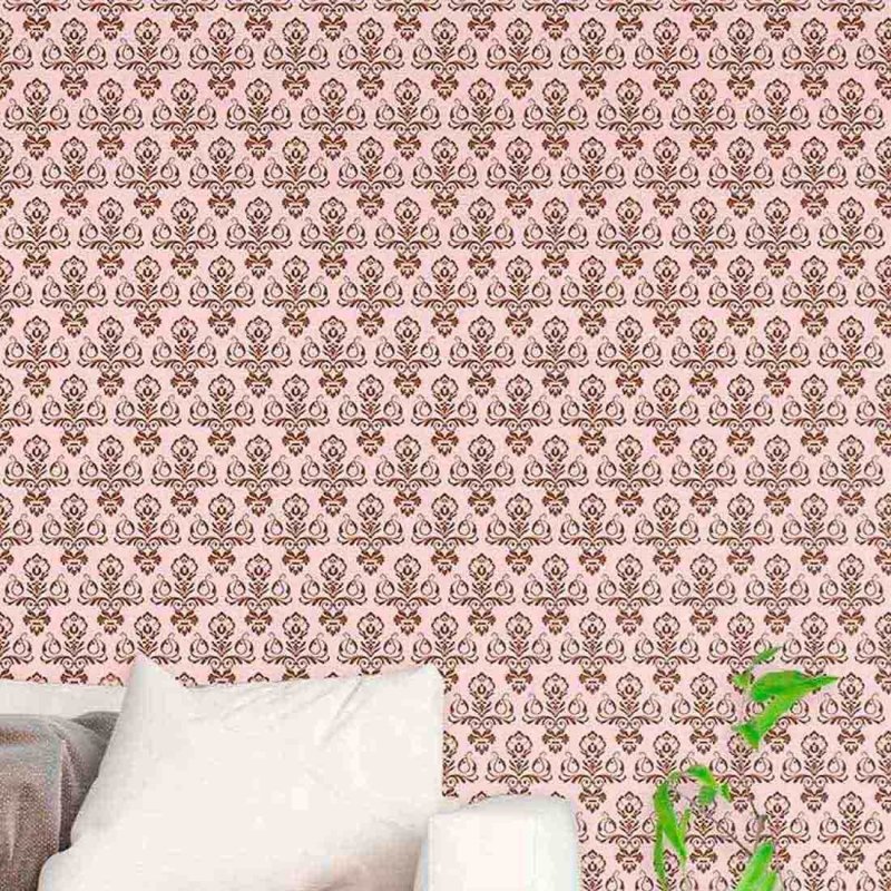 Papel de Parede Adesivo Vintage Rosa 45437 - Papel na Parede