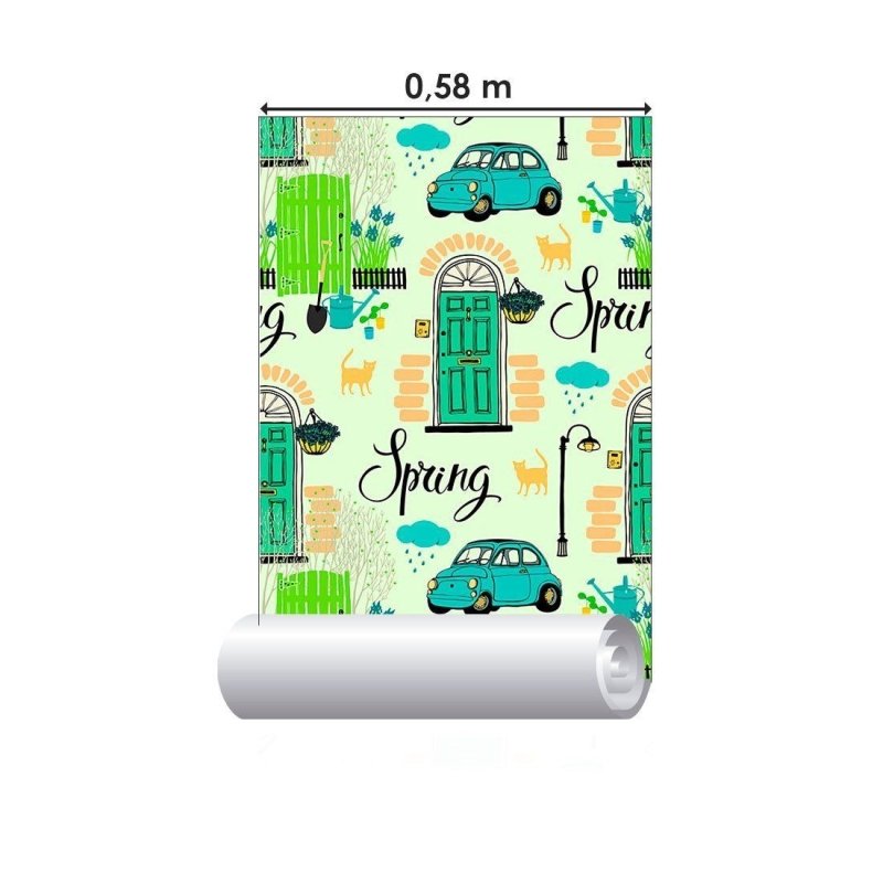 Papel de Parede Adesivo Vintage Spring N013097 - Papel na Parede