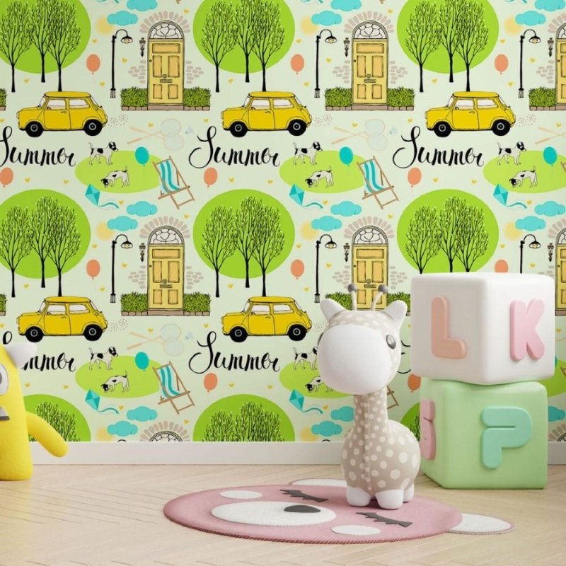 Papel de Parede Adesivo Vintage Summer N013100 - Papel na Parede