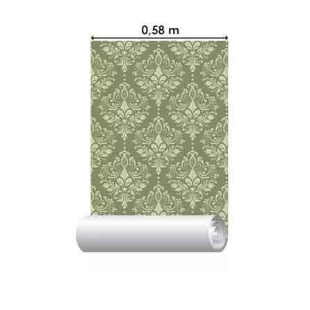 Papel de Parede Adesivo Vintage Verde 126238757 - Papel na Parede
