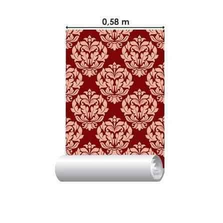 papel de parede Adesivo Vintage vermelho 213010594 - Papel na Parede