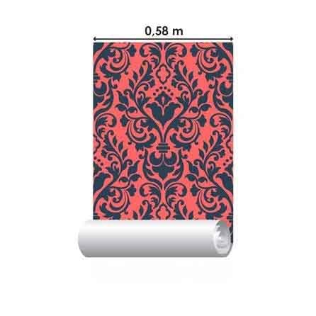 Papel de Parede Adesivo Vintage vermelho e azul 273457664 - Papel na Parede