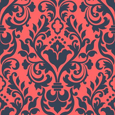 Papel de Parede Adesivo Vintage vermelho e azul 273457664 - Papel na Parede