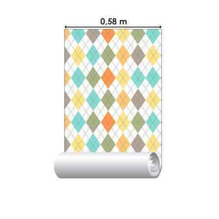 Papel de Parede Adesivo Xadrez 1229 - Papel na Parede