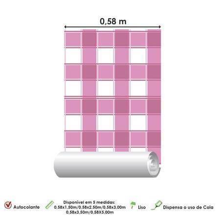Papel de Parede Adesivo Xadrez lilás 219846 - Papel na Parede