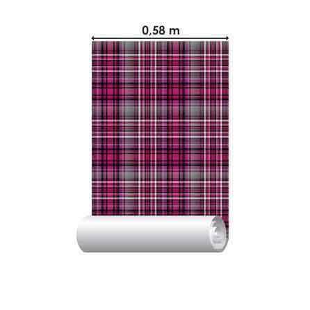 Papel de Parede Adesivo Xadrez roxo e cinza 55629742 - Papel na Parede