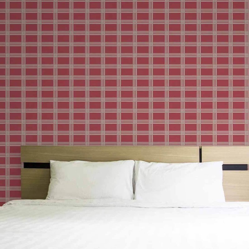 Papel de Parede Adesivo Xadrez Vermelho 885648379 - Papel na Parede
