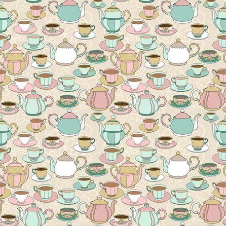 Papel de Parede Adesivo Xícaras e Bules 111872864 - Papel na Parede