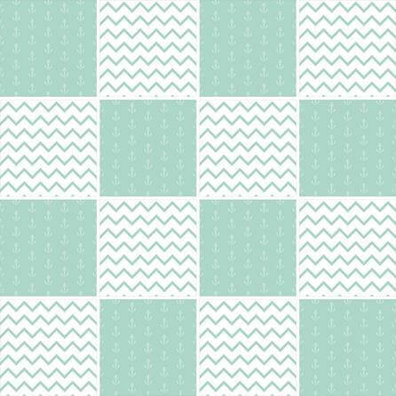 Papel de Parede Autocolante Azulejo Âncora Verde 284533613 - Papel na Parede