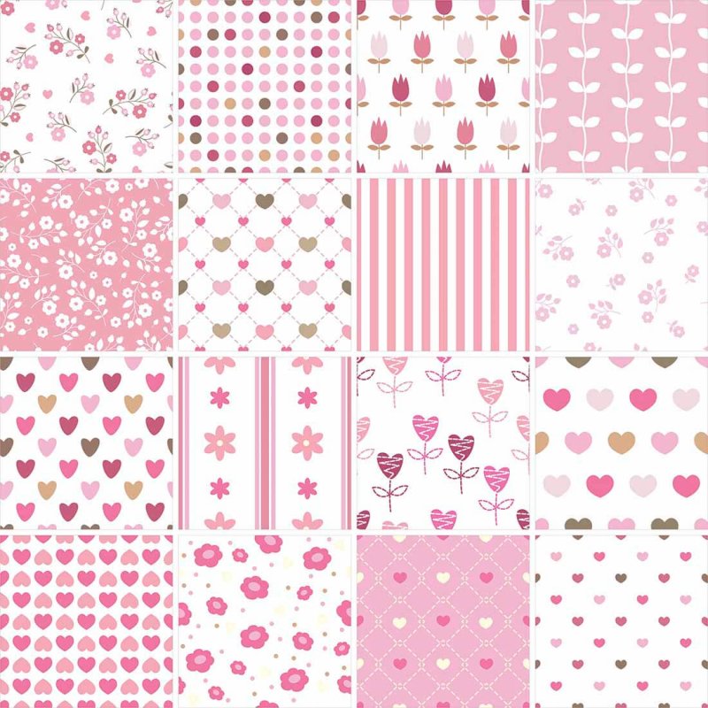 Papel de Parede Autocolante Azulejo Coração Rosa 347483294 - Papel na Parede