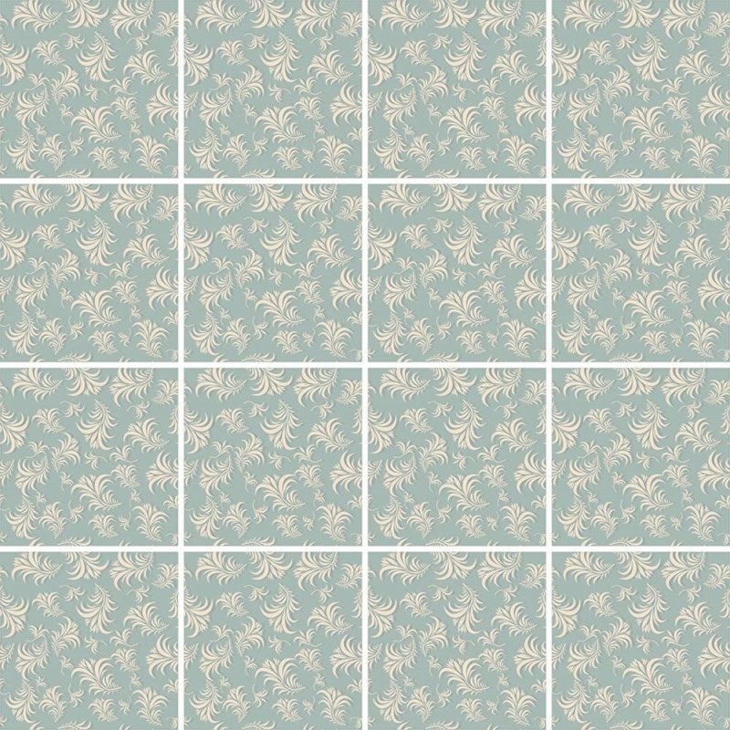 Papel de Parede Autocolante Azulejo Folhas 287687759 - Papel na Parede