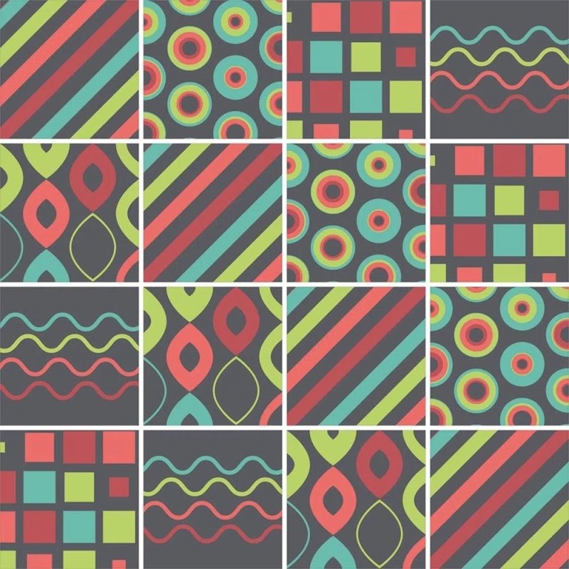 Papel de Parede Autocolante Azulejo Geométrico 130118345 - Papel na Parede