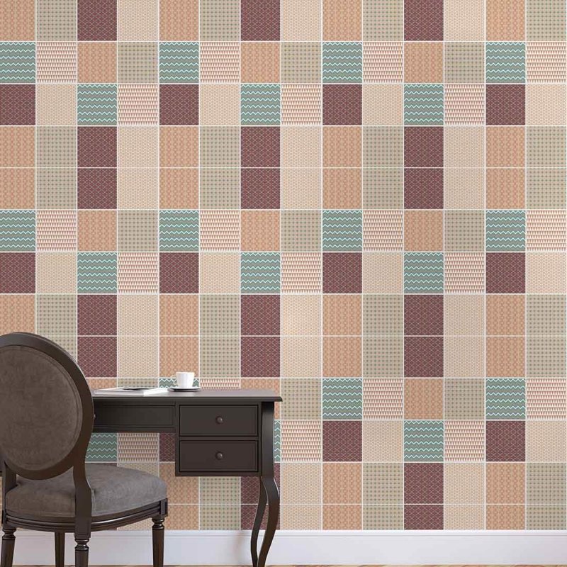 Papel de Parede Autocolante Azulejo Geométrico 197196188 - Papel na Parede