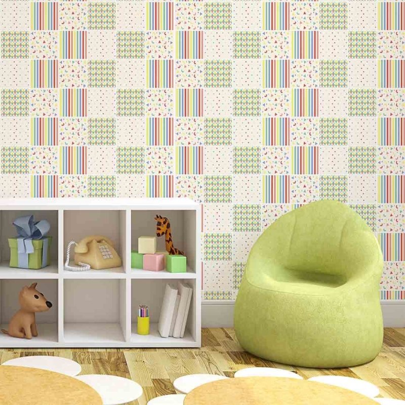 Papel de Parede Autocolante Azulejo Geométrico 313525919 - Papel na Parede
