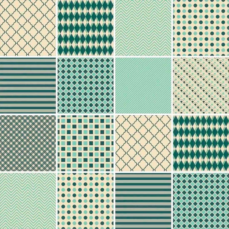 Papel de Parede Autocolante Azulejo Geométrico Verde 202385038 - Papel na Parede