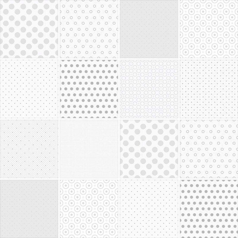 Papel de Parede Autocolante Azulejo Poá Cinza 211660309 - Papel na Parede