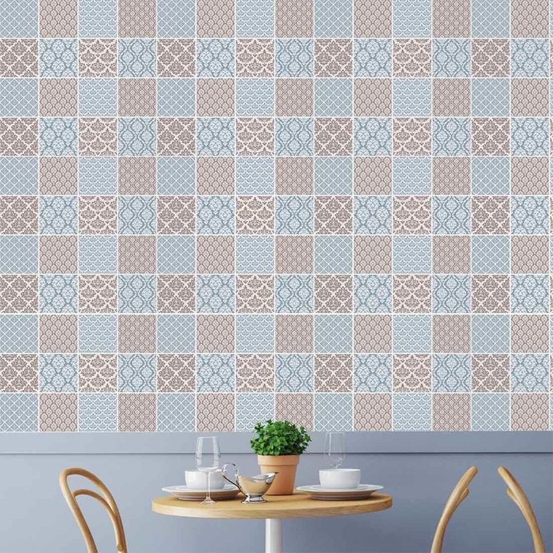 Papel de Parede Autocolante Azulejo Vintage 285565487 Rolo 0,58X3,00M - Papel na Parede