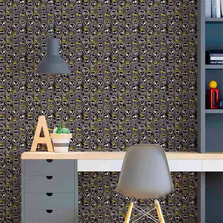 Papel de Parede Autocolante Caveiras 216171922 - Papel na Parede