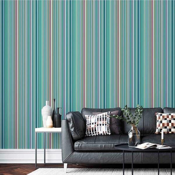 Papel de Parede Autocolante Listrado 257467726 - Papel na Parede