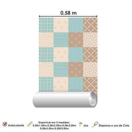 Papel de Parede Azulejo Abstrato 287344238 - Papel na Parede