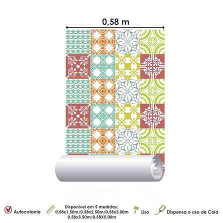 Papel de Parede Azulejo Abstrato 8830 - Papel na Parede